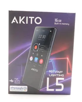 1000004 Other Akito L5 16gb Kosher Mp3 Player With Built-in Speaker And Recorder
