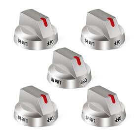 P Polerden Dg68-00100b-01 Upgrade Knobs For Samsung Range Stove 5pcs Silver 365 Days
