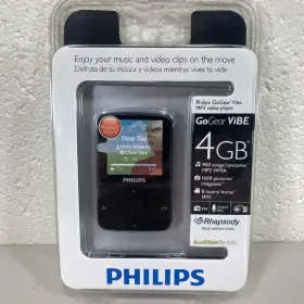 Philips 609585177765 Gogear Vibe - Black Mp3 Video Player 4gb Full Sound Jpg Mjpeg 2009