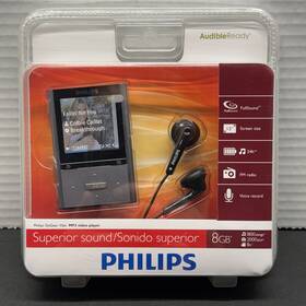 Philips 609585190047 Gogear Vibe Mp3 Video Player 8gb Fm Radio Voice Record - Brand New
