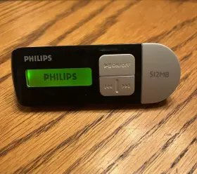 Sa1200 Philips Mp3 Player Vintage With External Speaker And Headphones Bundle