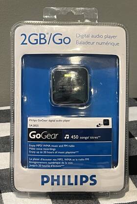 Philips Sa2825/37 Gogear Black 2gb Mp3 Player Brand New And Factory Sealed
