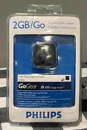 Sa2825 Philips Sa2825/37 Gogear Black 2gb Mp3 Player Brand New And Factory Sealed