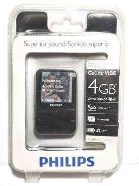 Philips Sa2be04kw Gogear Vibe 4 Gb Black Digital Mp3 Video Media Player 2010 New Sealed