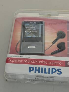 Philips Sa2vbe04k/17 Gogear Vibe 4gb Digital Media Mp3 Player Gray New