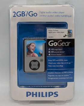 Philips Sa3021/37 Gogear 2gb Digital Mp3 Media Music Video Portable Player New Old Stock