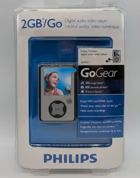 Sa3021 Philips Sa3021/37 Gogear 2gb Digital Mp3 Media Music Video Portable Player New Old Stock