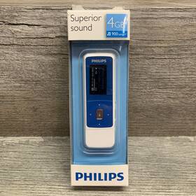 Philips Sa3mxx04bw/37 Gogear Mix Blue 4 Gb Usb Digital Media Player - Open Box
