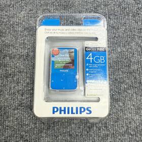 Philips Saivbe04aw/17 Vintage 2009 Gogear Vibe 4gb Blue Mp3 Player New / Sealed