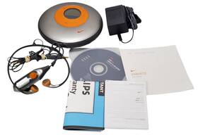 Phillips Act400/17 Nike Sport Gray And Orange Portable Audio Mp3 Cd Player Works