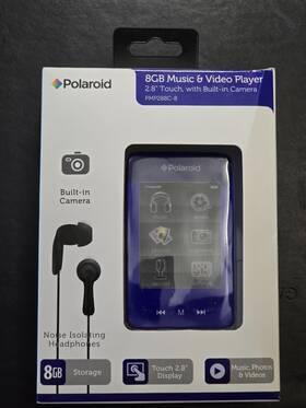 Polaroid Pmp288c-8 8 Gb Music And Video Player Touch With Camera Pmp 2808c-8 New