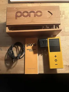 Ny001 Pono Neil Young Player Model Yellow Bamboo Box Charging Cord Instr