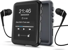 Qngee 726084536647 48gb Mp3 Player With Bluetooth 5.3 2.4 Inch Full Touchscreen Music For Kids