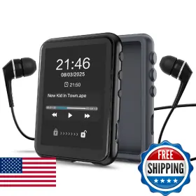 B0fkgf94r8 Qngee 48gb Mp3 Player With Bluetooth 5.3 2.4 Inch Full Touchscreen Music For Kids