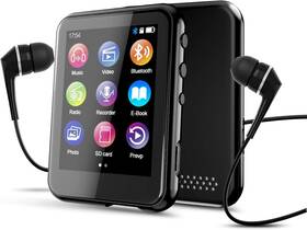 Qngee Qngee-s7 16gb Mp3 Player With Bluetooth 5.3 2.4 Inch Full Touchscreen Fm Radio Voice Rec