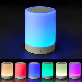 Ragzan 737838600811 Touch Control Beside Lamp With Bluetooth Speaker-colors Outdoor White
