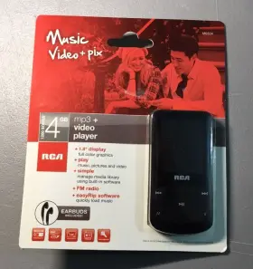 M6504 Rca Mp3 4 Gb Music Video And Pix Portable Media Audio Player Model