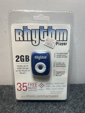 Rhythm Cl2-166 2gb Mp3 Player Blue New Sealed Portable Music Usb Audio