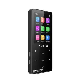 1000016 Rinko Usa Inc Akito S12 Compact Kosher Mp3 Player With 16gb Memory Bluetooth And Recorder