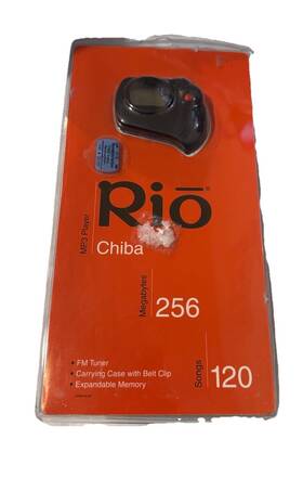 Rio 018258013130 Vintage 2004 Chiba Mp3 Player 256 Mb Black 120 Songs Rare New/sealed