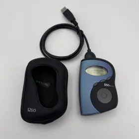 32260027-008 Rio Rare Vintage 600 32mb Htf Blue Mp3 Player With Belt Clip Case Bundle-tested