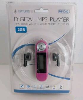 Riptunes Mp1202 Digital Mp3 Player 2gb Pink New