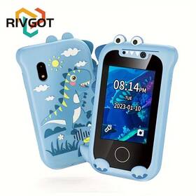 Rivgot Jun12070011 Kids Smart Learning Phone Toy Dual Cameras Mp3 Music Games Touch Screen Gift