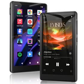 Ruizu Thm16blk 83gb Android Mp3 Player With Bluetooth And Wifi 4.5 Inch Ips Touchscreen Music P