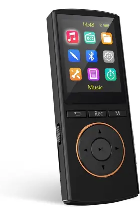 Safuciiv 639395612002 Mp3 Player With Bluetooth 5.2 Hifi 32gb Deep Black