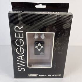 Sakar 1330711 Swagger 2gb Mp3 Player Mobile Music Black Gray Splatter Design Open Box