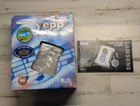 Yp-ndu28ef Samsung Yepp Mp3 Player 128mb Silver Blue Usb Fm Tuner Box Only