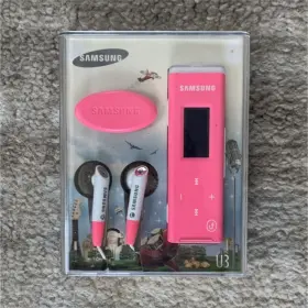 Yp-u3jqp Samsung 2gb Pink Usb Mp3 Player Headphone Jack Mp3/wma/ogg Support