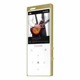 Samvix-mp3gldwh Samvix Dynamite Kosher Mp3 Player 8gb With Bluetooth And Recorder Gold White
