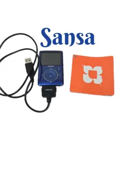 2630 Sandisk Sansa Fuze Mp3 Player Fm Radio Voice Recorder Blue Small Cord And Instructions