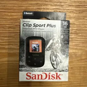 525325 Sandisk Sansa Clip Sport Plus Black 16gb Mp3 Bluetooth Player Fm Radio