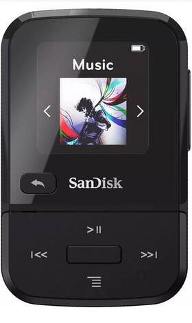 Sandisk 54-96-sdmx30k-032g Clip Sport Go Mp3 Player 32gb Radio Fm Black 32 Gb 18h Battery New