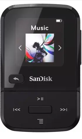 54-96-sdmx30k-032g Sandisk Clip Sport Go Mp3 Player 32gb Radio Fm Black 32 Gb 18h Battery New