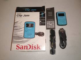 Sandisk 56498 Sandisc Clip Jam Microsdhc Card Mp3 Player 8gb Storage Blue