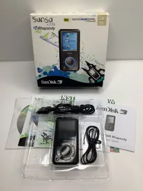 E250r Sandisk 619659030094 Sansa Rhapsody Black 2 Gb Digital Mp3 Media Player Read