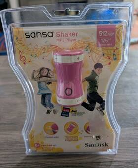 Sandisk 619659033873 Sealed Sansa Shaker Pink Mp3 Player 512 Mb Kids Digital Music