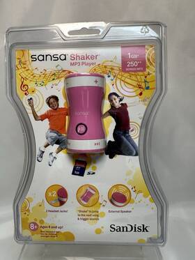 Sandisk 619659038854 1gb Sansa Shaker Pink Mp3 Player Sdmx9n-1024r-a18