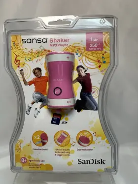 Sdmx9n-1024r-a18 Sandisk 619659038854 1gb Sansa Shaker Pink Mp3 Player