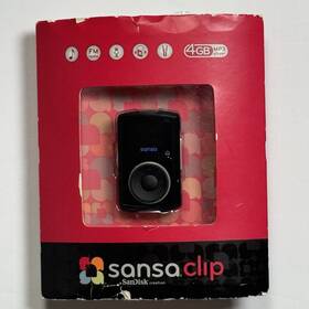 Sandisk 619659055721 Sansa Clip 4gb Black Mp3 Player Plays Up To 1000 Songs New