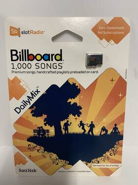 Sandisk 619659057022 Sr Slot Radio Billboard 1 000 Songs -daily Mix-preloaded Sd Card Nip