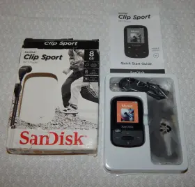 Sandisk 619659107451 Clip Sport Mp3 Player 8gb Unused Opened Packaging