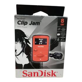 Sandisk 619659163921 Clip Jam Black 8gb Mp3 Player Microsd Music Audiobook Radio Open Box Red