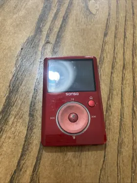 Bho810axyk Sandisk Sansa 4gb Digital Media Mp3 Player Red. Untested