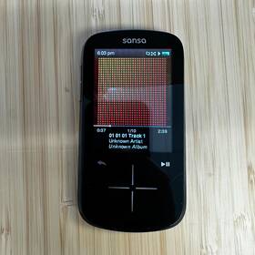 Sandisk Bi1301ccxk-8gb Sansa Fuze 8gb Digital Media Player Mp3 Black Tested Works Only