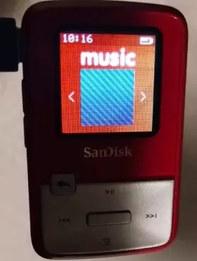 Sdmx11r-2048r-a70 Sandisk Sansa Clip 2gb Mp3 Player Red