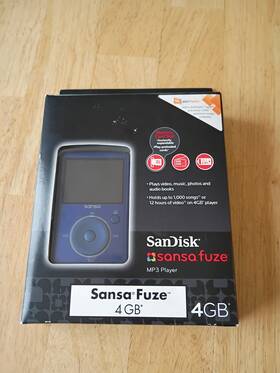 Sandisk Sdmx14r-004gb-a57b Sansa Fuze Blue 4 Gb Mp3 Wma Player New Sealed